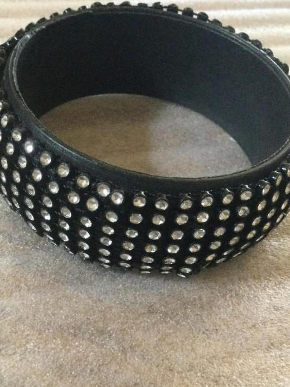 Black Bangle Bracelet